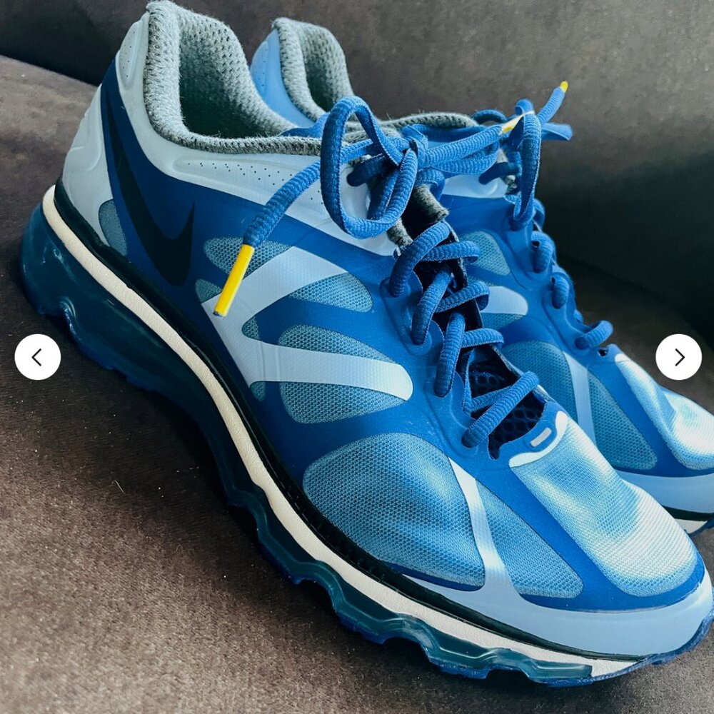 Nike Air Max 2012 LiveStrong Blue Royal Maize Mens 8.5 US 42 EUR Lance Armstrong